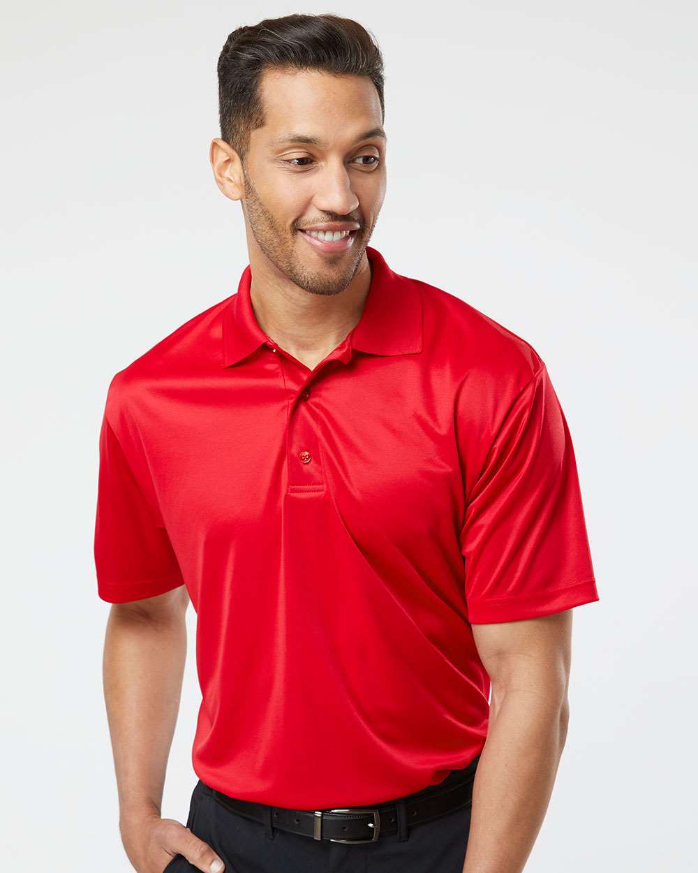Men's Sebring Performance Polo - OnModelFront - B11071703 - Deep Red