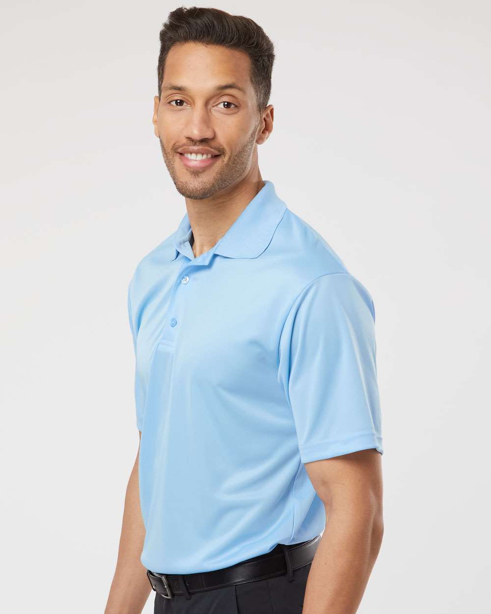 Men's Sebring Performance Polo - OnModelSide - B11071263 - Blue Mist