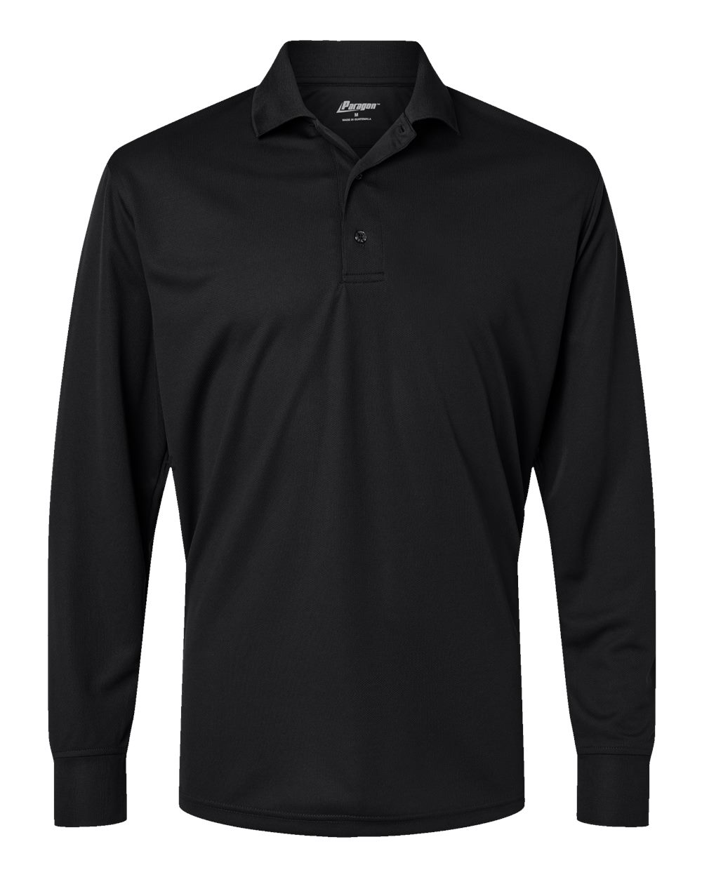 Men's Prescott Long Sleeve Polo - Front - B11371503 - Black