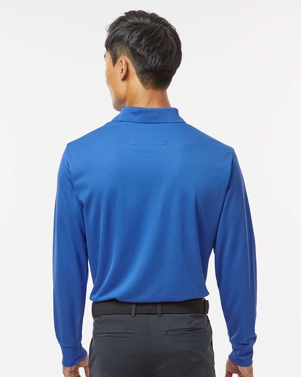 Men's Prescott Long Sleeve Polo - OnModelBack - B11371753 - Royal
