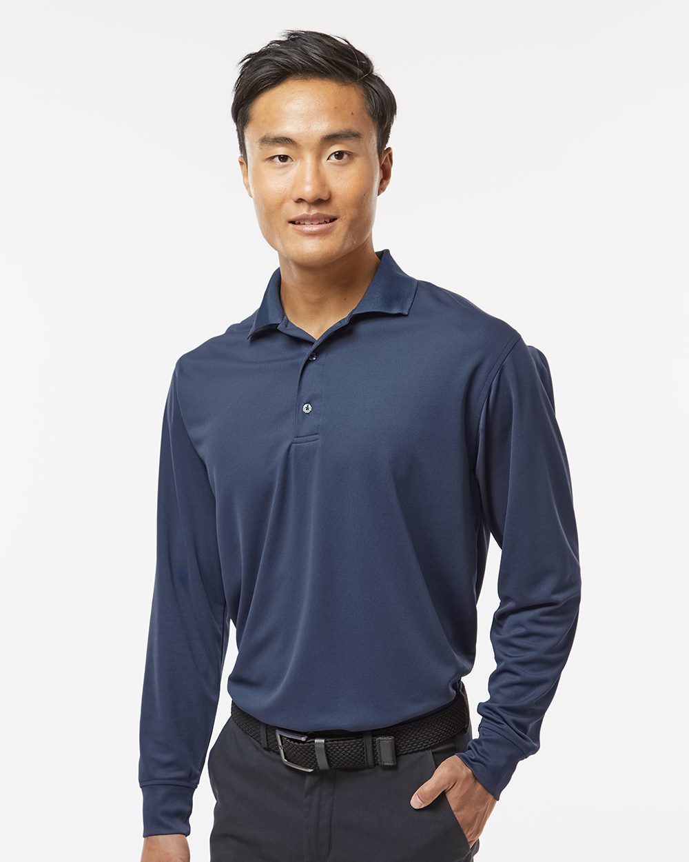 Men's Prescott Long Sleeve Polo - styleImage