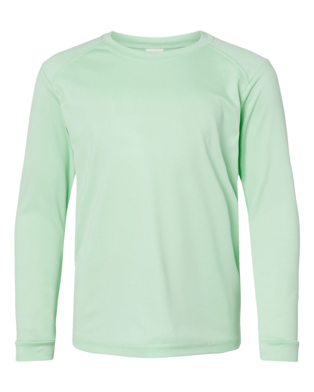 Youth Long Islander Performance Long Sleeve T-Shirt - Front - B12671103 - Mint Green