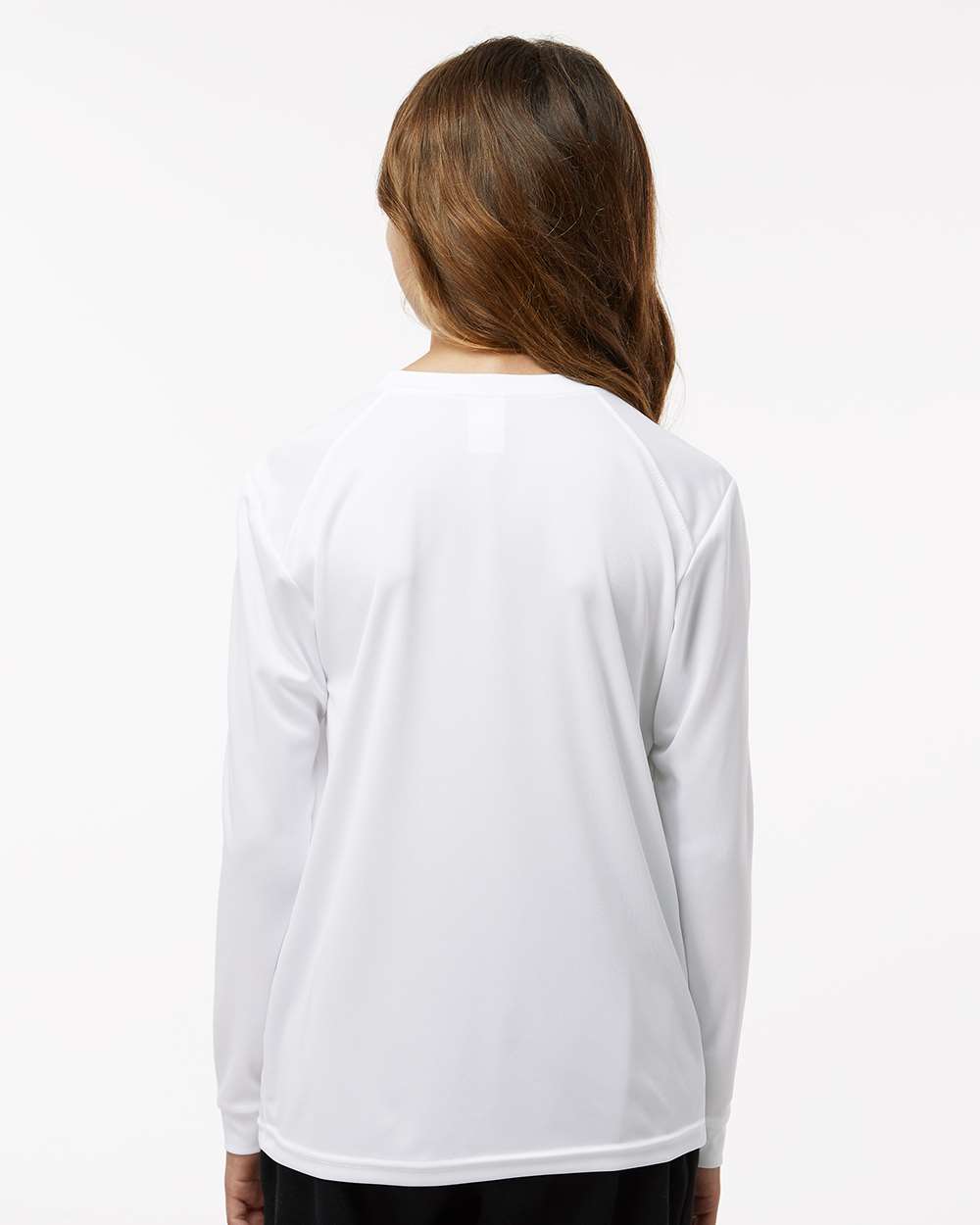 Youth Long Islander Performance Long Sleeve T-Shirt - OnModelBack - B12671003 - White