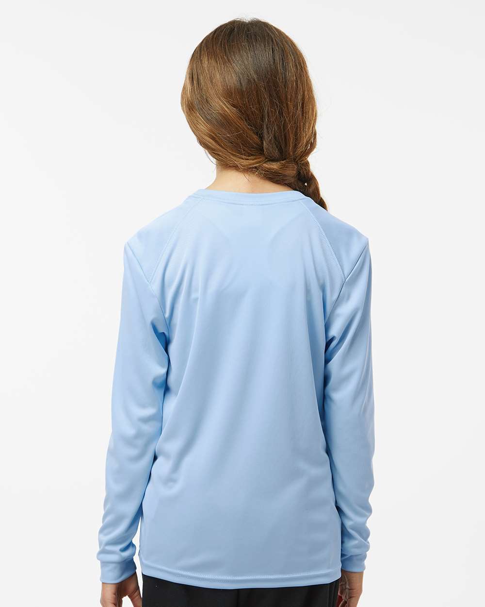 Youth Long Islander Performance Long Sleeve T-Shirt - OnModelBack - B12671253 - Blue Mist