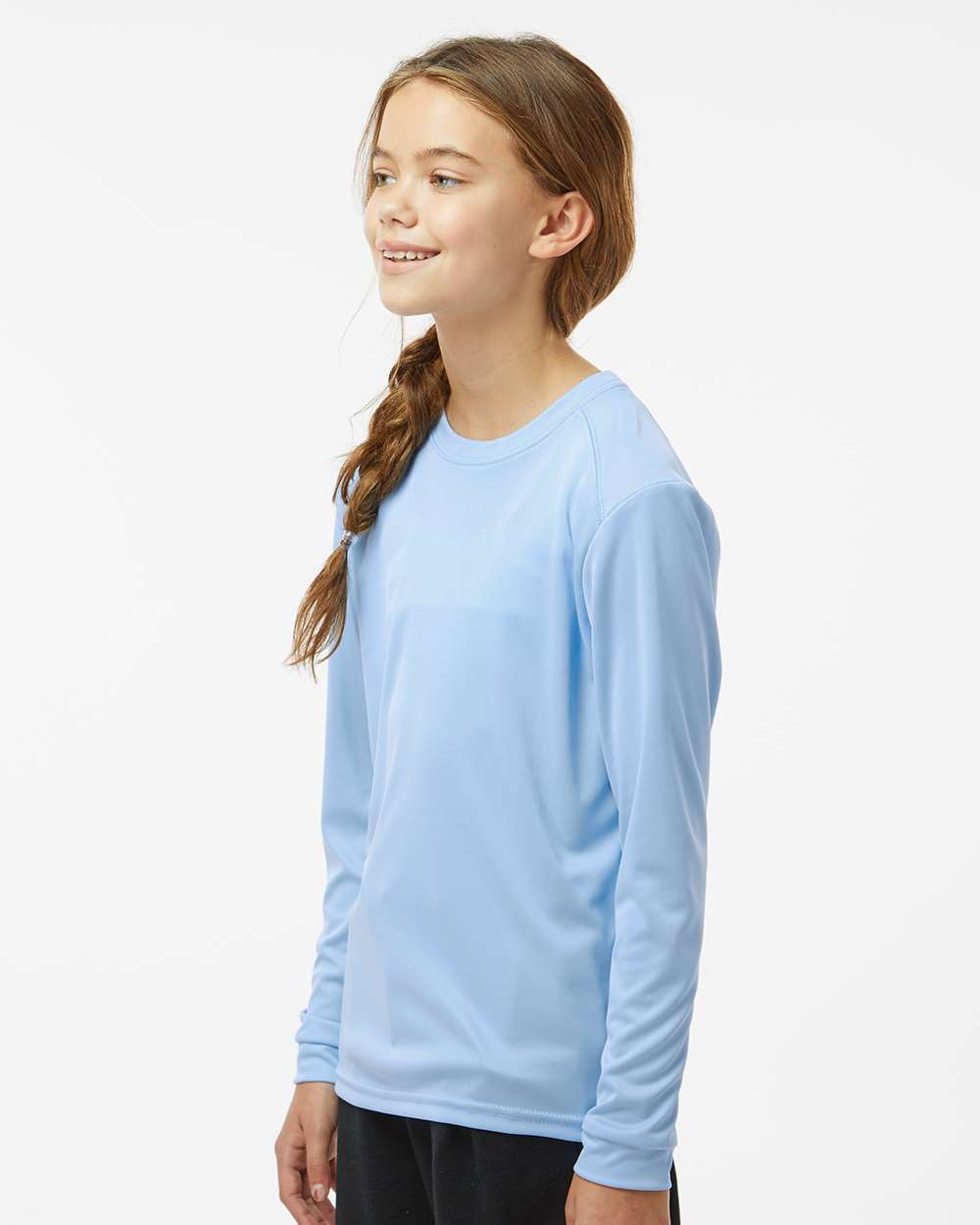Youth Long Islander Performance Long Sleeve T-Shirt - OnModelSide - B12671253 - Blue Mist