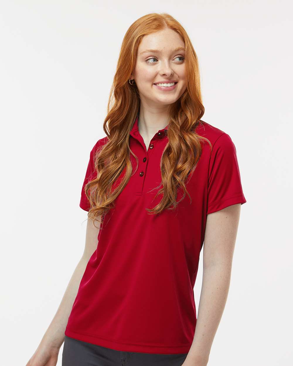 Women's Sebring Performance Polo - OnModelFront - B13571702 - Deep Red