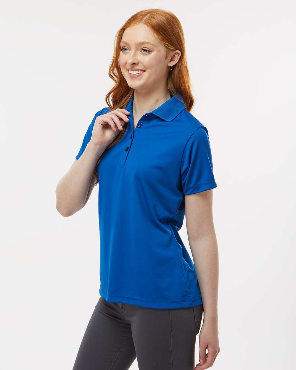 Women's Sebring Performance Polo - OnModelSide - B13571752 - Deep Royal