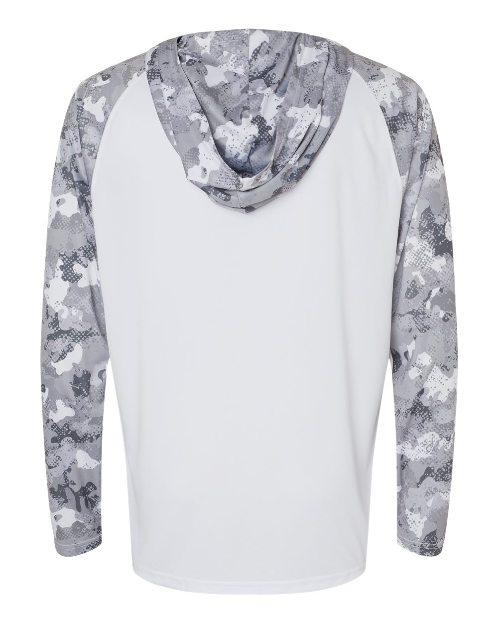 Unisex Tortuga Extreme Performance Hooded T-Shirt - Back - B14871102 - White/ Aluminum Camo