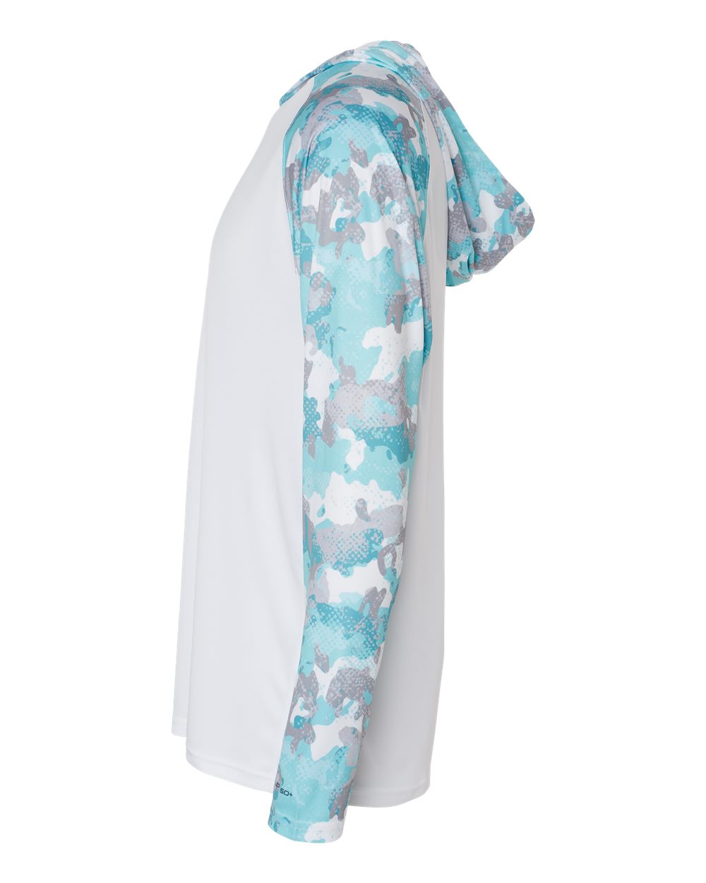Unisex Tortuga Extreme Performance Hooded T-Shirt - DirectSide - B14871112 - White/ Aqua Camo