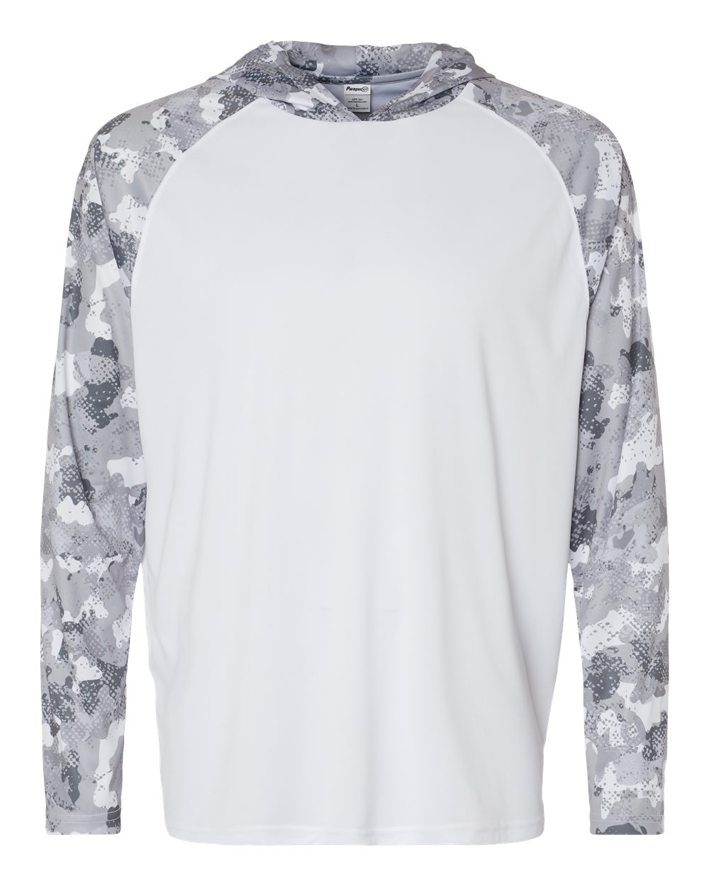 Unisex Tortuga Extreme Performance Hooded T-Shirt - Front - B14871102 - White/ Aluminum Camo